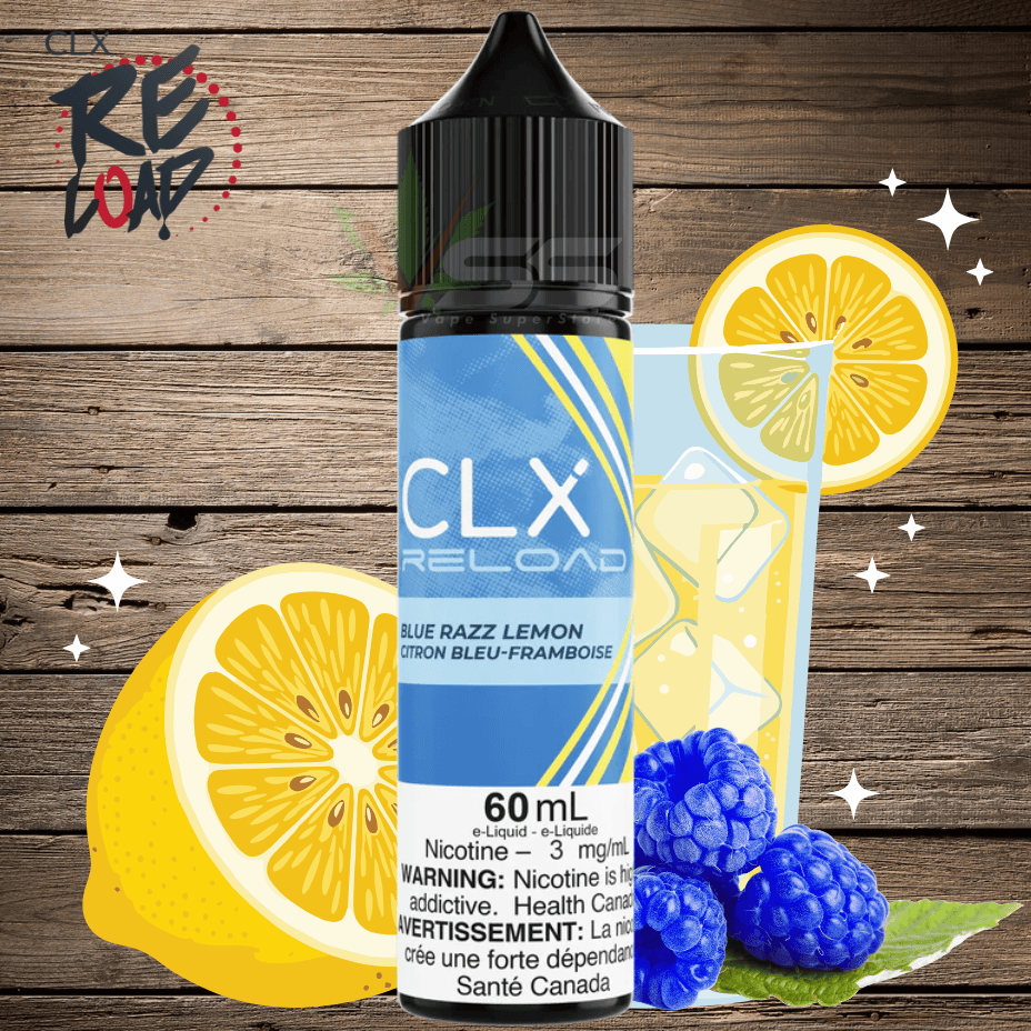 Blue Razz Lemon by CLX Reload E-liquid 3mg Steinbach Vape SuperStore and Bong Shop Manitoba Canada