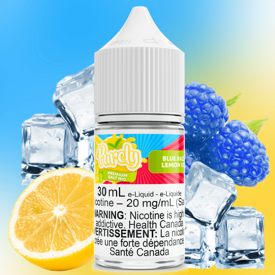 Blue Razz Lemon Ice Salt Nic by Purely E-Liquid Steinbach Vape SuperStore and Bong Shop Manitoba Canada