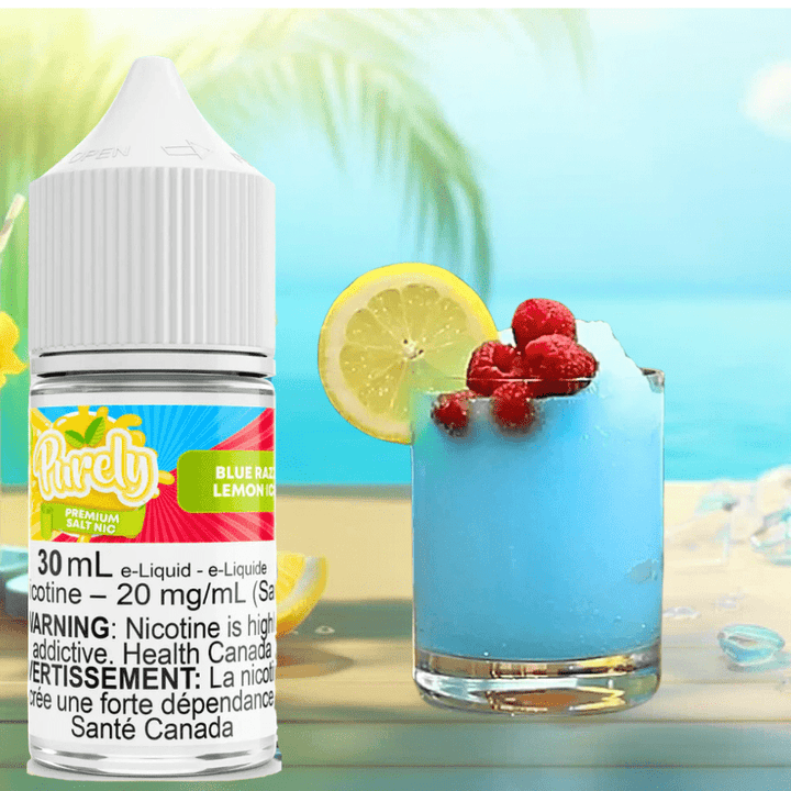 Blue Razz Lemon Ice Salt Nic by Purely E-Liquid Steinbach Vape SuperStore and Bong Shop Manitoba Canada