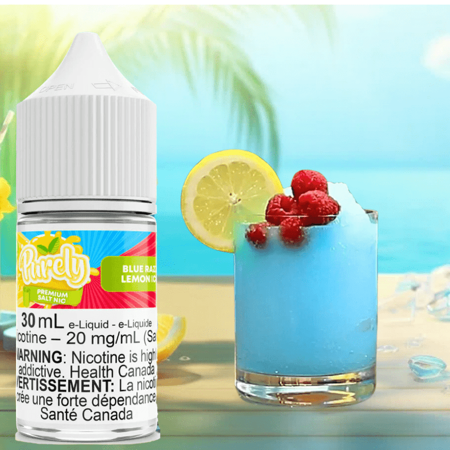 Blue Razz Lemon Ice Salt Nic by Purely E-Liquid Steinbach Vape SuperStore and Bong Shop Manitoba Canada