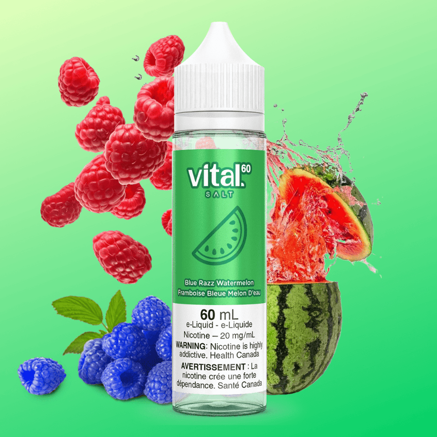 Bluerazz Watermelon by Vital 60 Salt 12mg Steinbach Vape SuperStore and Bong Shop Manitoba Canada