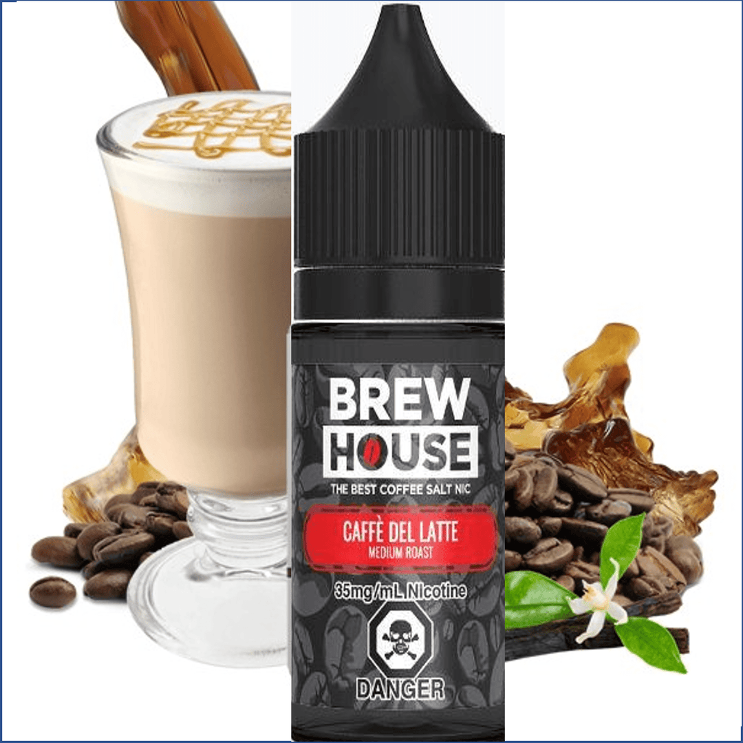 Caffe Del Latte Salt by Brew House E-Liquid 30ml / 10mg Steinbach Vape SuperStore and Bong Shop Manitoba Canada