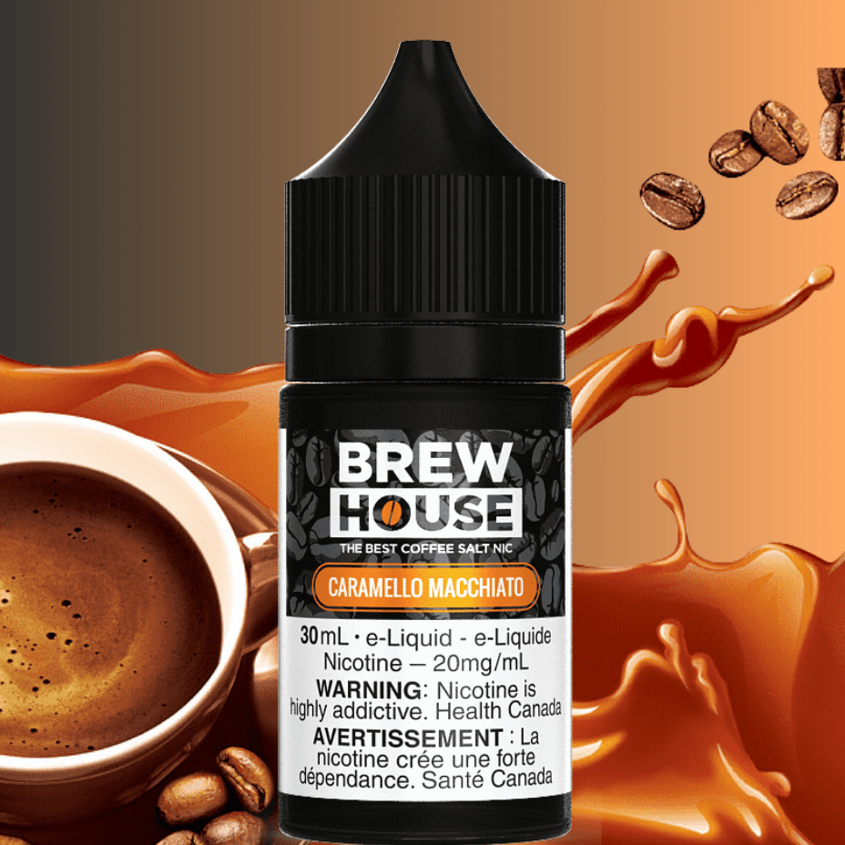 Caramello Macchiato Salt by Brew House E-Liquid Steinbach Vape SuperStore and Bong Shop Manitoba Canada