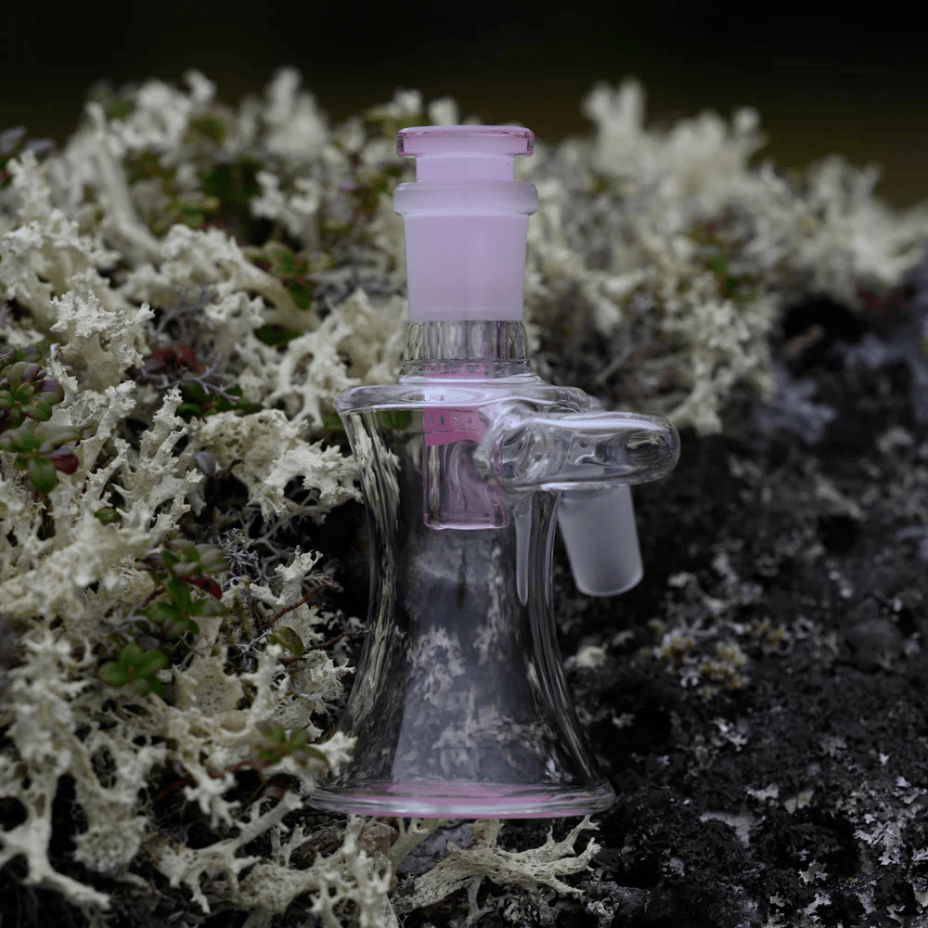 Castle Glass 45° Dry Ash Catcher 14mm Moonlit Pink Steinbach Vape SuperStore and Bong Shop Manitoba Canada