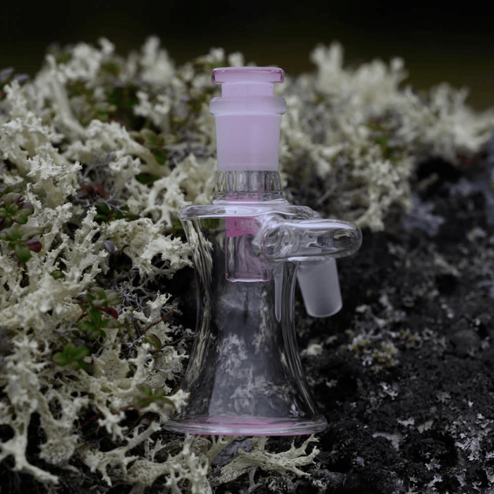 Castle Glass 45° Dry Ash Catcher 14mm Moonlit Pink Steinbach Vape SuperStore and Bong Shop Manitoba Canada