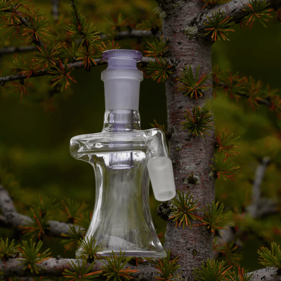 Castle Glass 45° Dry Ash Catcher 14mm Purple Steinbach Vape SuperStore and Bong Shop Manitoba Canada