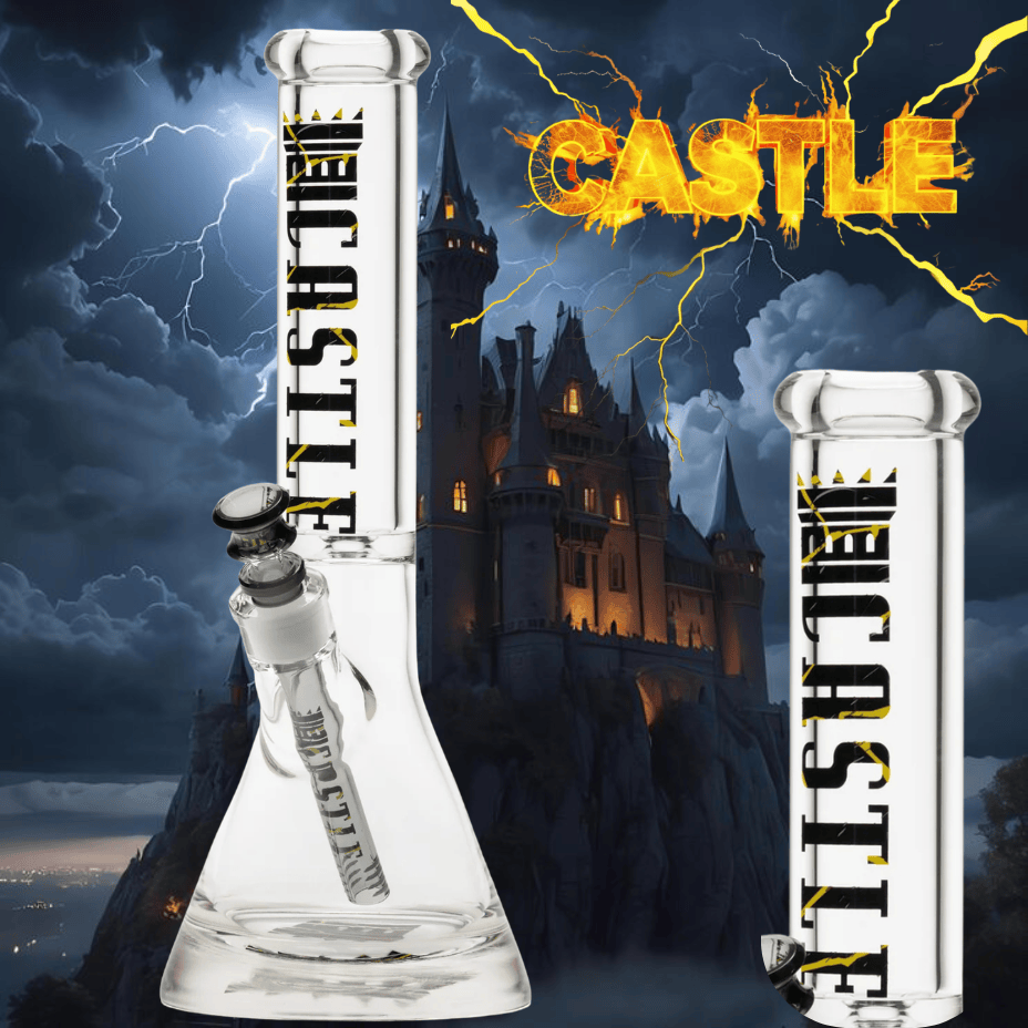 Castle Glass 9mm Bolt Beaker Bong 14" Beaker Steinbach Vape SuperStore and Bong Shop Manitoba Canada
