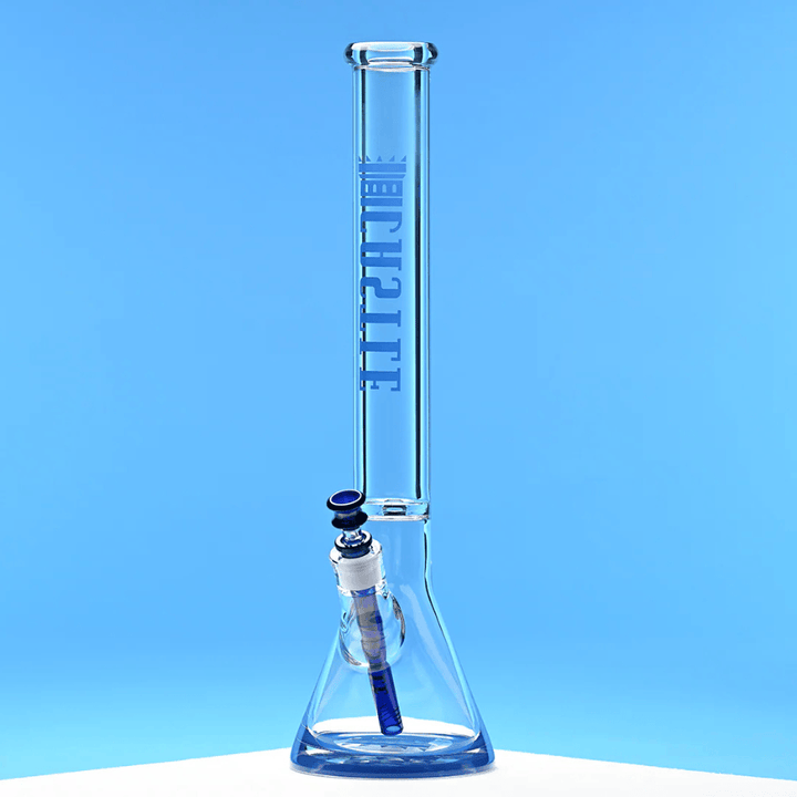Castle Glass 9mm Colour Logo Beaker Bong 18" Blue Steinbach Vape SuperStore and Bong Shop Manitoba Canada