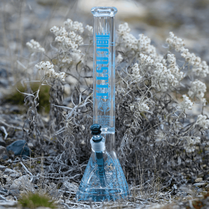 Castle Glass 9mm Viking Beaker Bong 18" Ice Blue Steinbach Vape SuperStore and Bong Shop Manitoba Canada