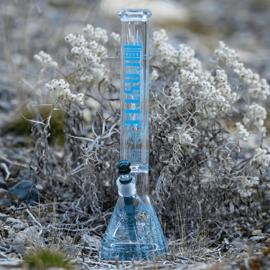 Castle Glass 9mm Viking Beaker Bong 18" Ice Blue Steinbach Vape SuperStore and Bong Shop Manitoba Canada