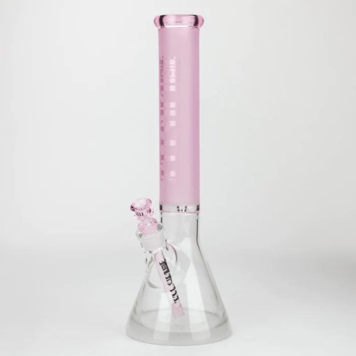 Castle Glassworks 12mm Frosted Tube Beaker Bong-16" 16" / Pink Steinbach Vape SuperStore and Bong Shop Manitoba Canada