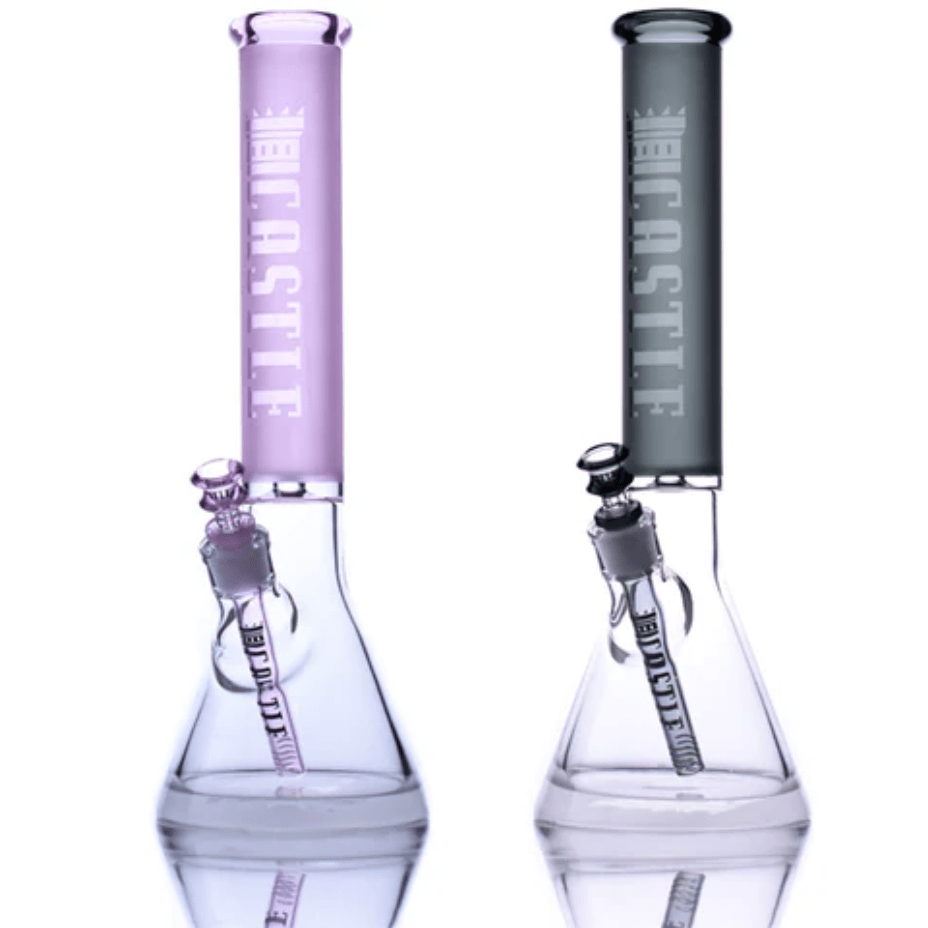 Castle Glassworks 12mm Frosted Tube Beaker Bong-16" Steinbach Vape SuperStore and Bong Shop Manitoba Canada