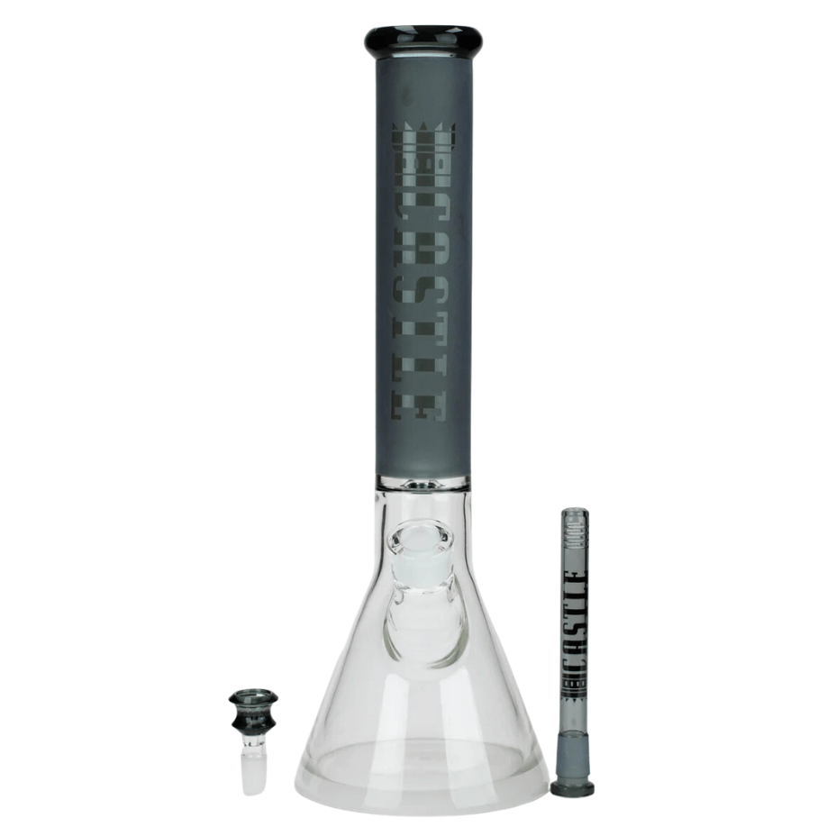 Castle Glassworks 12mm Frosted Tube Beaker Bong-16" Steinbach Vape SuperStore and Bong Shop Manitoba Canada