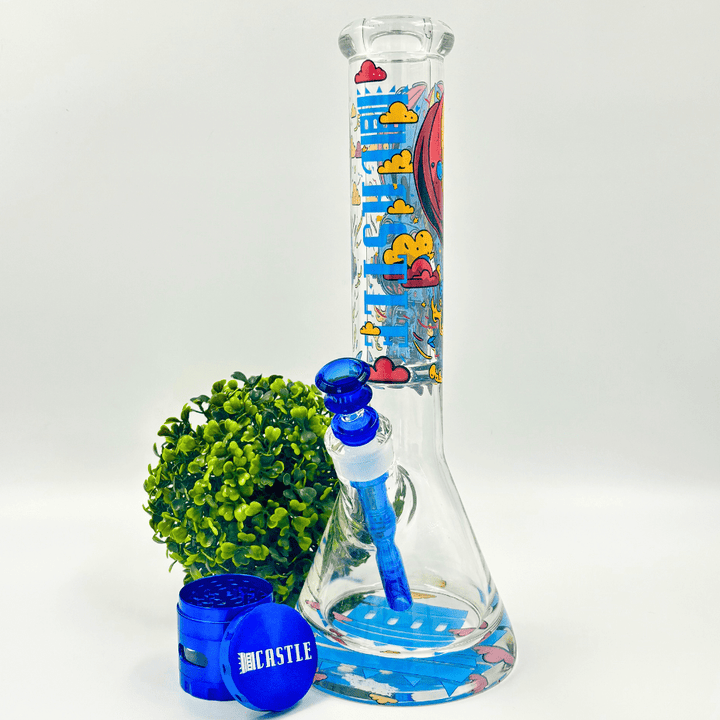 Castle Glassworks 15mm Robot Beaker 14" 14 in / 15mm Base/ 9mm Tube Steinbach Vape SuperStore and Bong Shop Manitoba Canada
