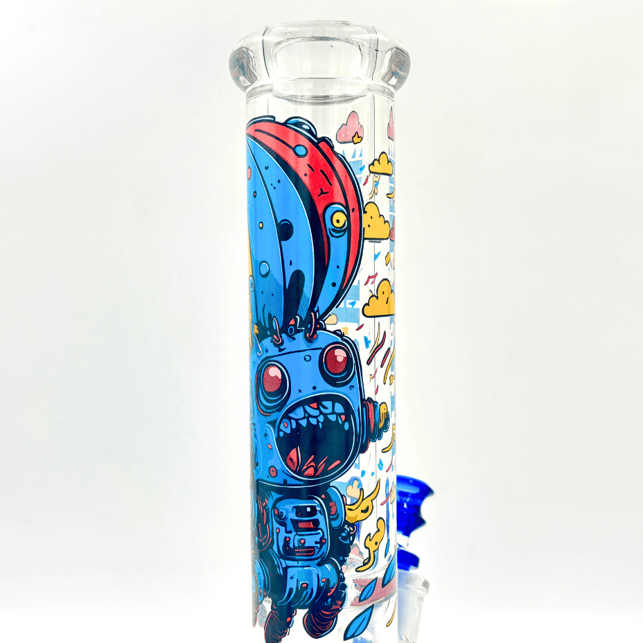 Castle Glassworks 15mm Robot Beaker 14" 14 in / 15mm Base/ 9mm Tube Steinbach Vape SuperStore and Bong Shop Manitoba Canada