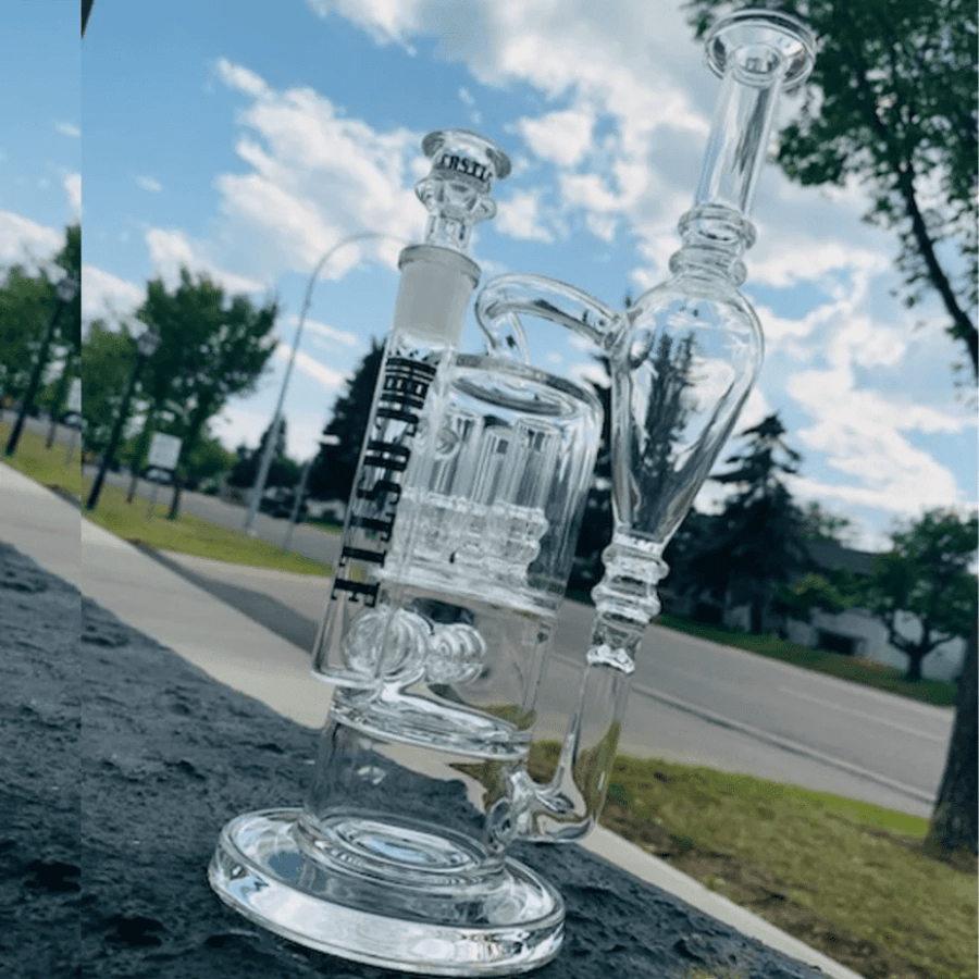 Castle Glassworks 7mm Stemless Big Boy Recycler Rig-12" 12" Steinbach Vape SuperStore and Bong Shop Manitoba Canada