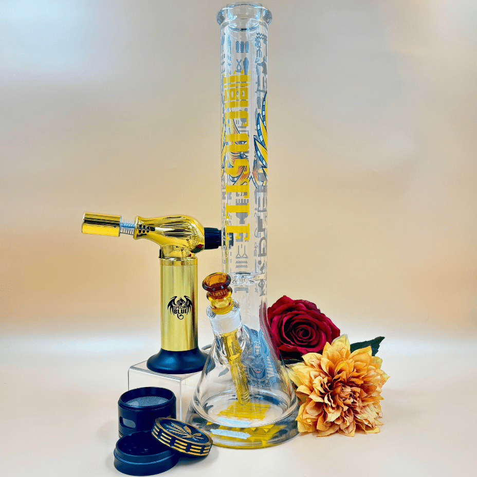 Castle Glassworks 9mm Anubis Beaker 18" Steinbach Vape SuperStore and Bong Shop Manitoba Canada