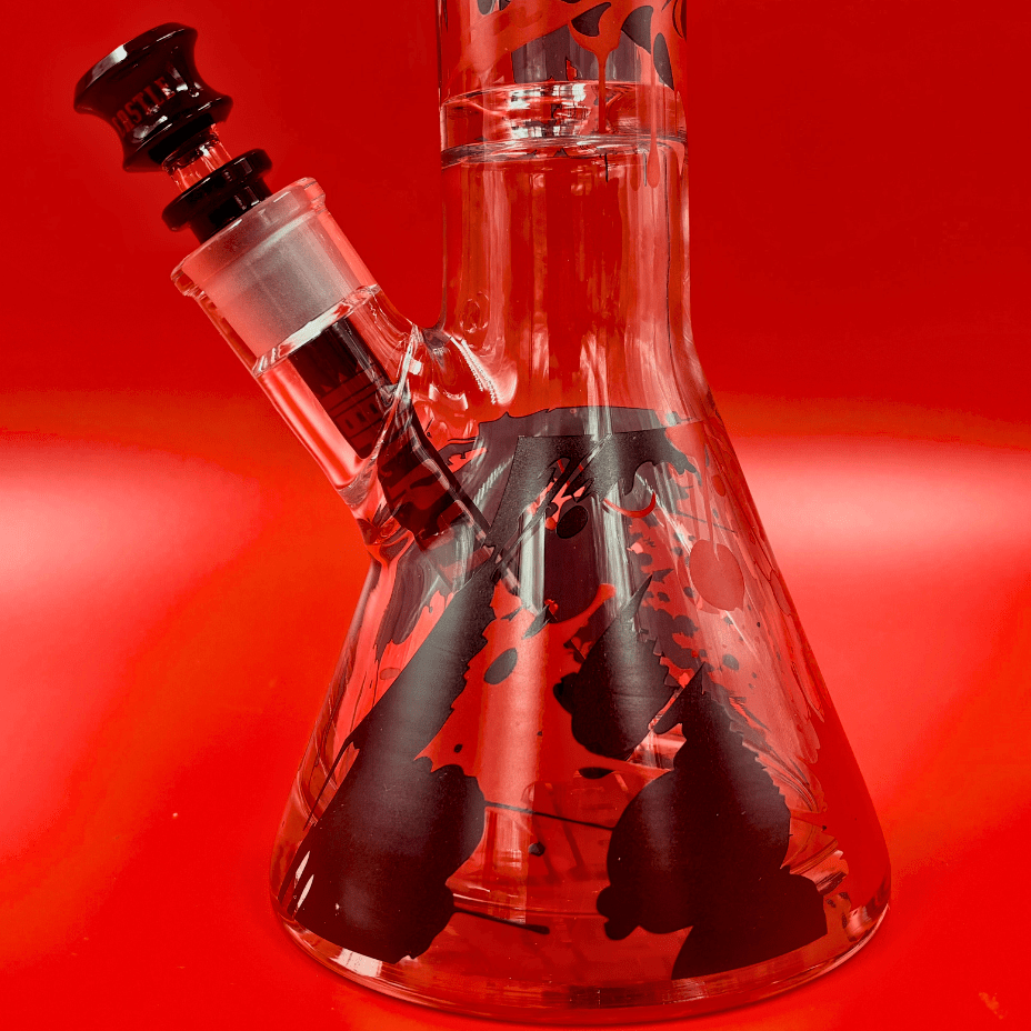Castle Glassworks 9mm Dark Entity Raven Beaker-13.5" Steinbach Vape SuperStore and Bong Shop Manitoba Canada