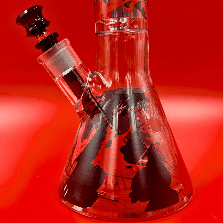 Castle Glassworks 9mm Dark Entity Raven Beaker-13.5" Steinbach Vape SuperStore and Bong Shop Manitoba Canada