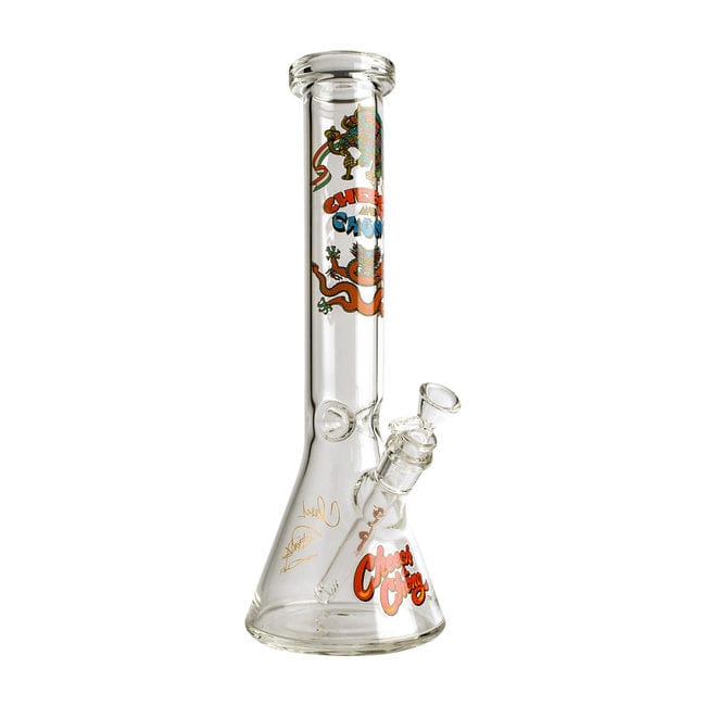 Cheech & Chong Glass Acapulco Gold Beaker Tube w/Iconic Artwork 15" Steinbach Vape SuperStore and Bong Shop Manitoba Canada