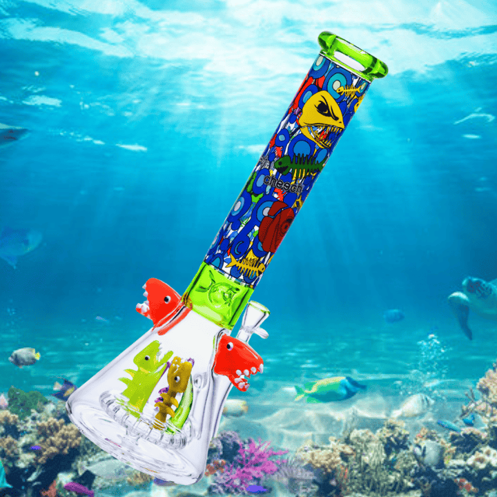 Cheech Deep Sea Monsters 7mm Beaker Bong-16" Steinbach Vape SuperStore and Bong Shop Manitoba Canada