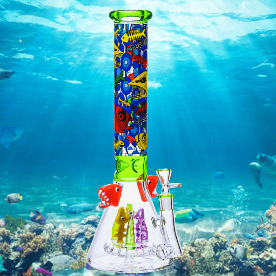 Cheech Deep Sea Monsters 7mm Beaker Bong-16" Steinbach Vape SuperStore and Bong Shop Manitoba Canada