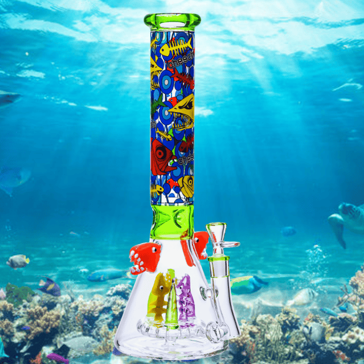 Cheech Deep Sea Monsters 7mm Beaker Bong-16" Steinbach Vape SuperStore and Bong Shop Manitoba Canada