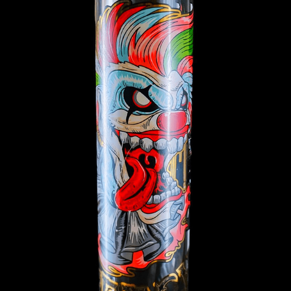 Cheech Glass 12mm Joker Decal Beaker 16" 16" / 12mm / Black Steinbach Vape SuperStore and Bong Shop Manitoba Canada