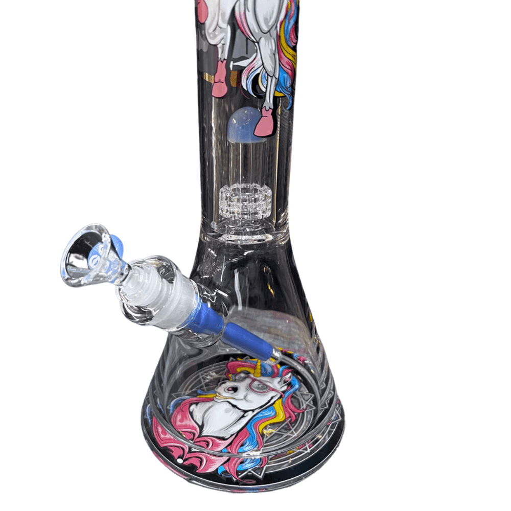 Cheech Glass 12mm Unicorn Decal Beaker w/15mm Base (4LBS) Steinbach Vape SuperStore and Bong Shop Manitoba Canada