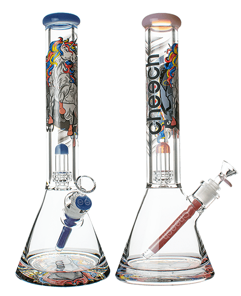 Cheech Glass 12mm Unicorn Decal Beaker w/15mm Base (4LBS) Steinbach Vape SuperStore and Bong Shop Manitoba Canada