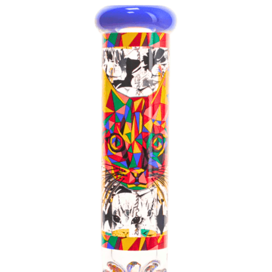 Cheech Glass 13" Cat Decal Beaker w/12mm Base Steinbach Vape SuperStore and Bong Shop Manitoba Canada