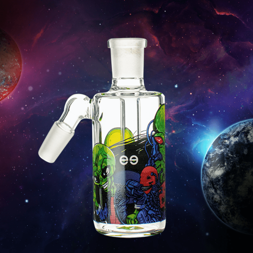 Cheech Glass 14mm 45° Decal Ash Catcher Alien Steinbach Vape SuperStore and Bong Shop Manitoba Canada