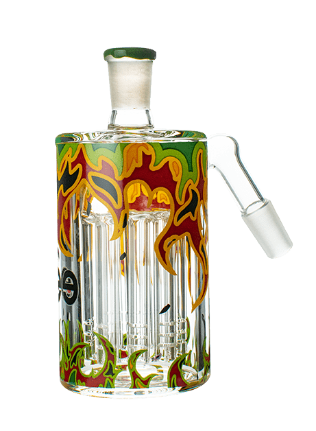 Cheech Glass 14mm 45° Wig Wag Ash Catcher 14mm / Green Steinbach Vape SuperStore and Bong Shop Manitoba Canada