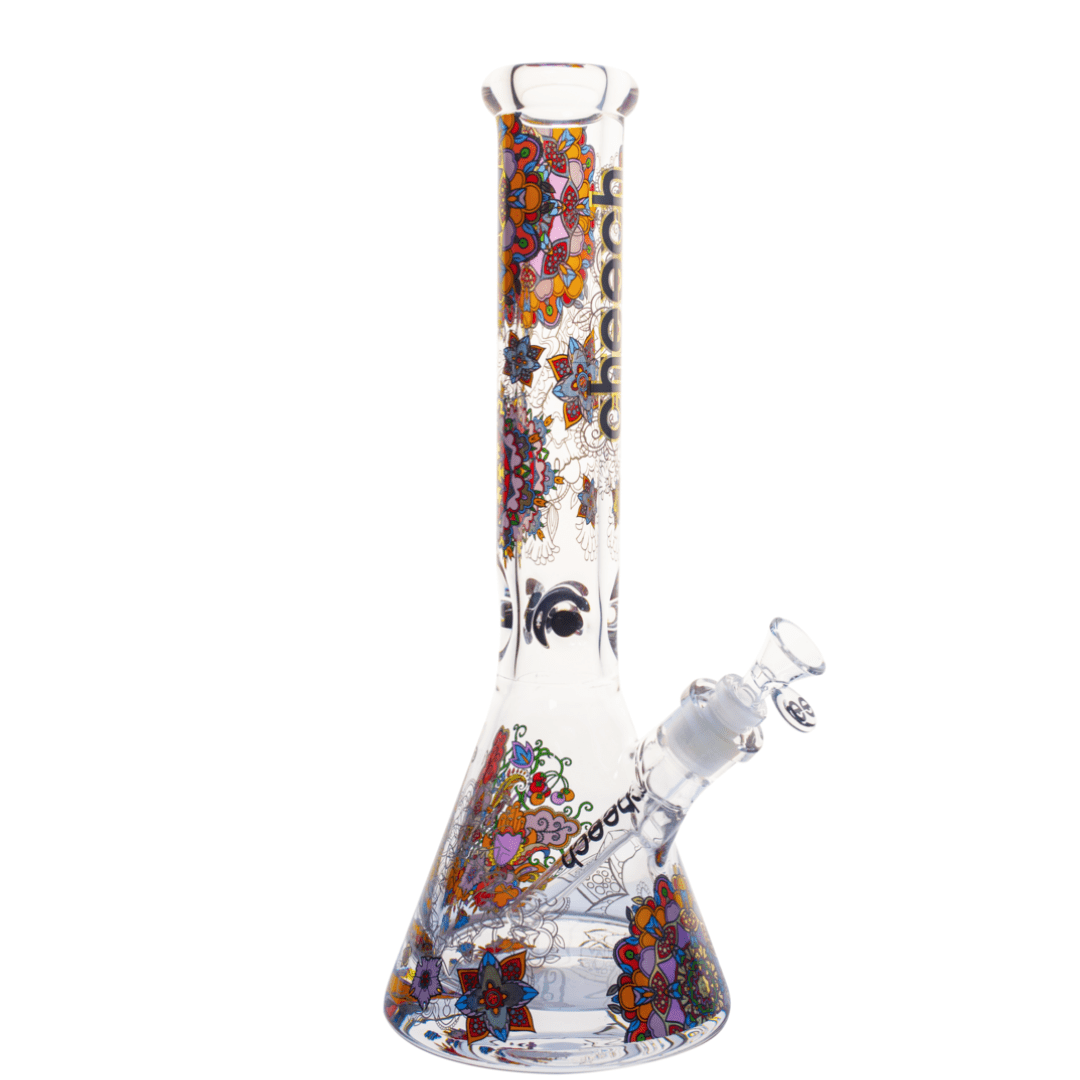 Cheech Glass 16" Mandala Decal Beaker w/12mm Base 7mm Steinbach Vape SuperStore and Bong Shop Manitoba Canada