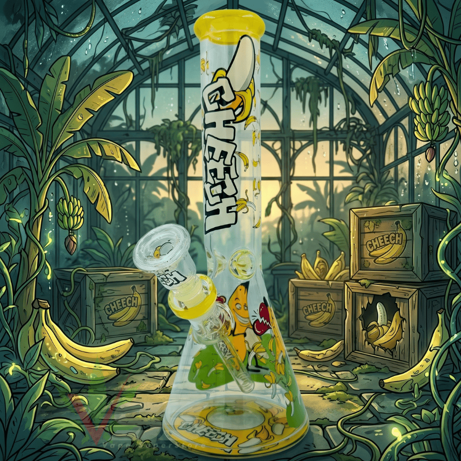 Cheech Glass 7mm Banana Breakup Beaker 14" Steinbach Vape SuperStore and Bong Shop Manitoba Canada