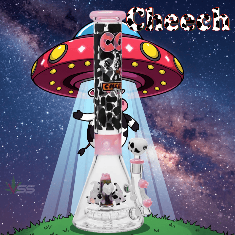 Cheech Glass 7mm Cowabong Milky Beaker w/UFO Perc-16" Steinbach Vape SuperStore and Bong Shop Manitoba Canada