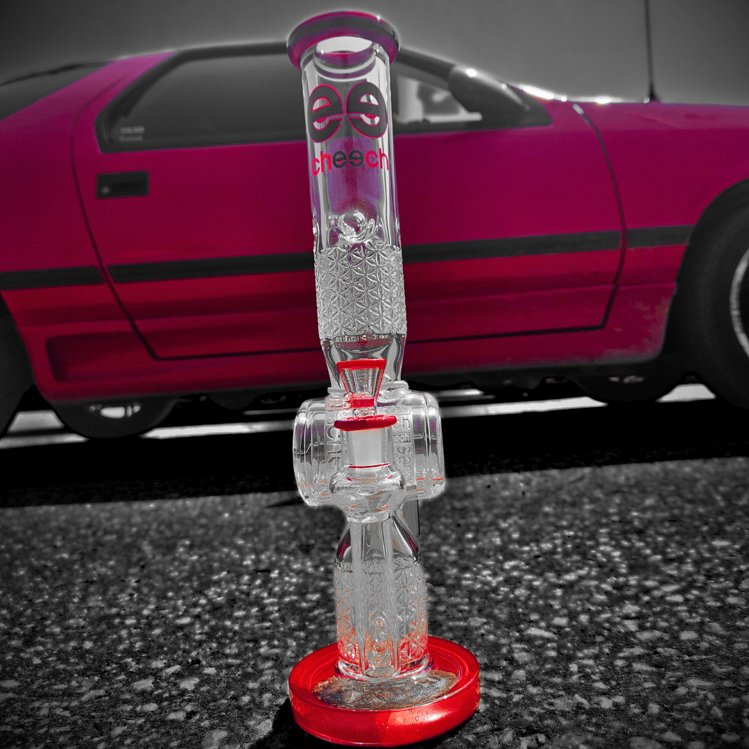 Cheech Glass 7mm Etched Straight Tube 16" Steinbach Vape SuperStore and Bong Shop Manitoba Canada