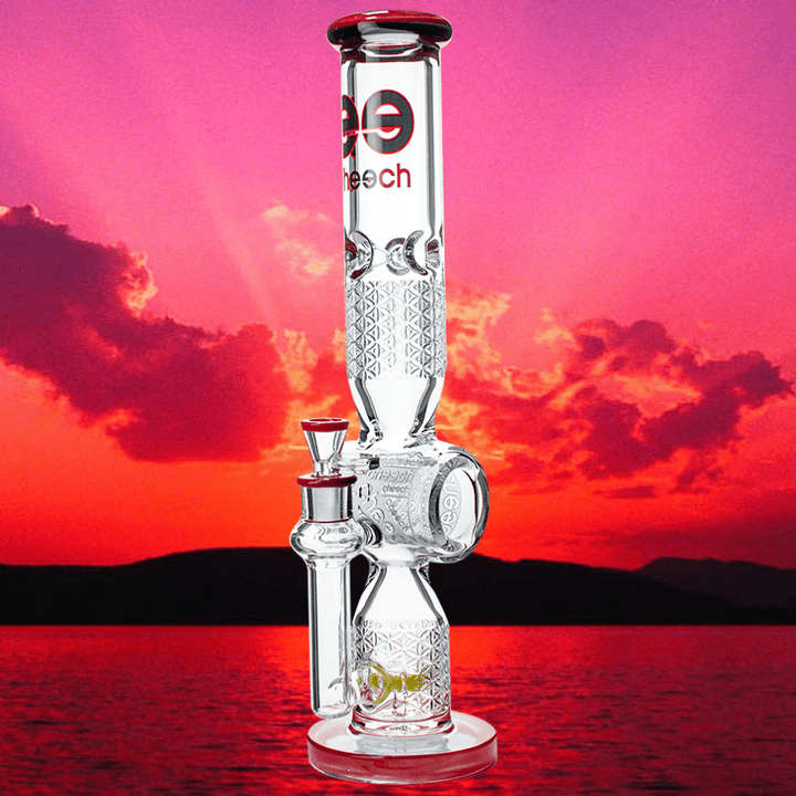 Cheech Glass 7mm Etched Straight Tube 16" Steinbach Vape SuperStore and Bong Shop Manitoba Canada