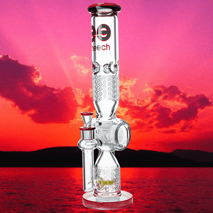 Cheech Glass 7mm Etched Straight Tube 16" Steinbach Vape SuperStore and Bong Shop Manitoba Canada