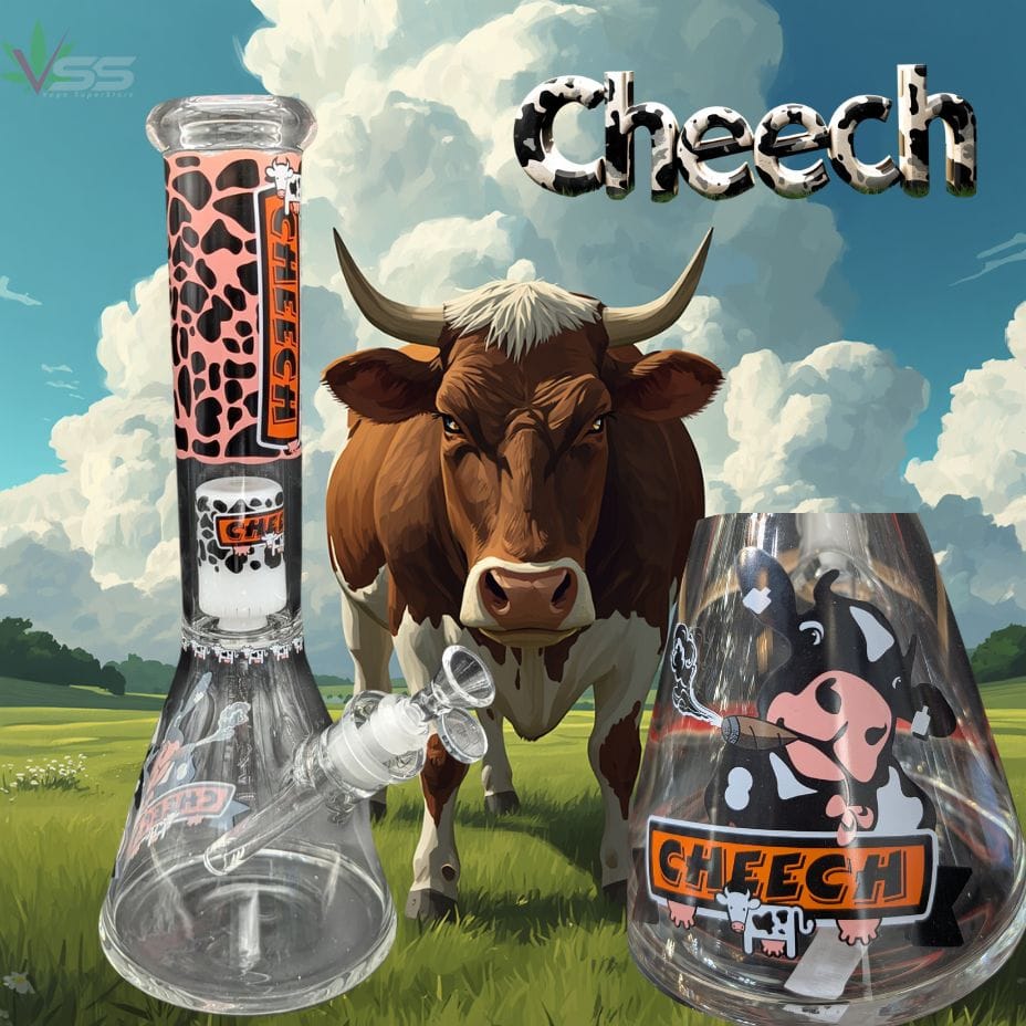 Cheech Glass 7mm Mad Cow Beaker-14" Steinbach Vape SuperStore and Bong Shop Manitoba Canada