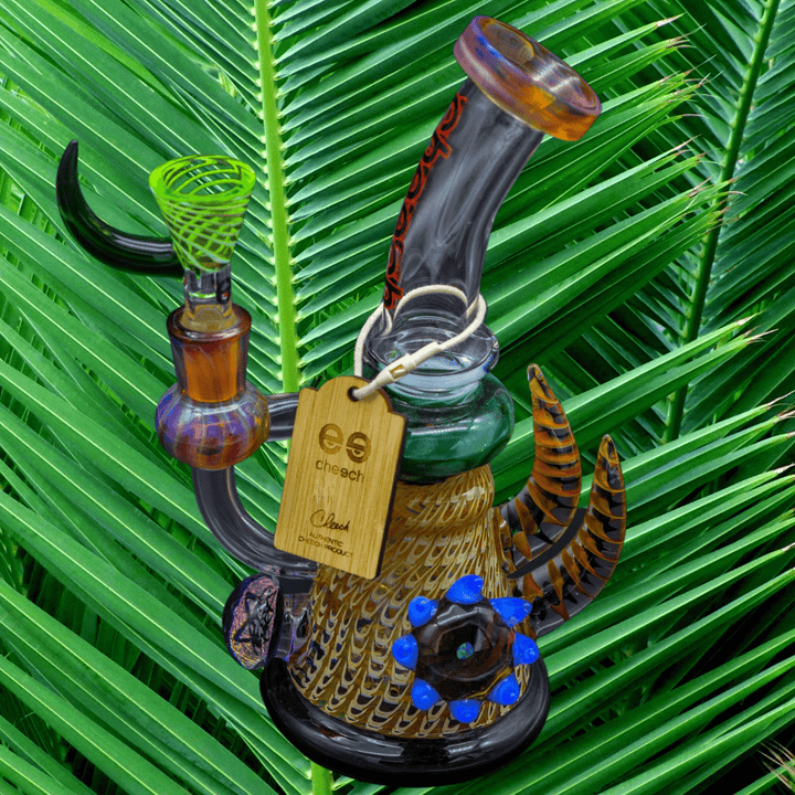 Cheech Glass 7mm Multi-Color Horn Rig-8" Steinbach Vape SuperStore and Bong Shop Manitoba Canada