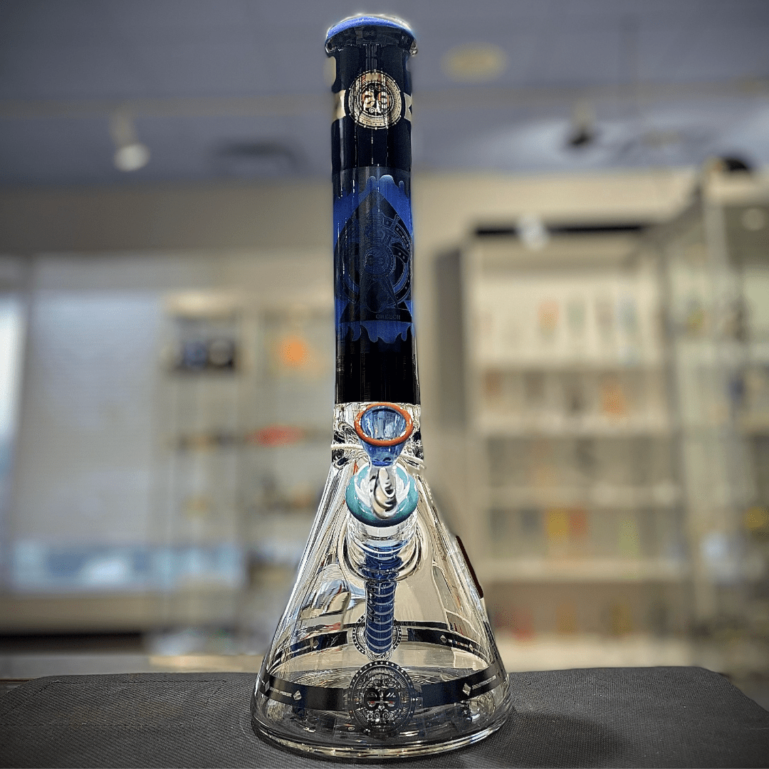 Cheech Glass 7mm Protect the Crest Beaker 14" Steinbach Vape SuperStore and Bong Shop Manitoba Canada