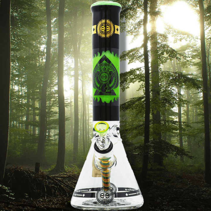 Cheech Glass 7mm Protect the Crest Beaker 14" Steinbach Vape SuperStore and Bong Shop Manitoba Canada