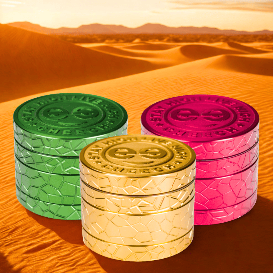 Cheech Retro Logo Grinder 4pc - 63mm Steinbach Vape SuperStore and Bong Shop Manitoba Canada