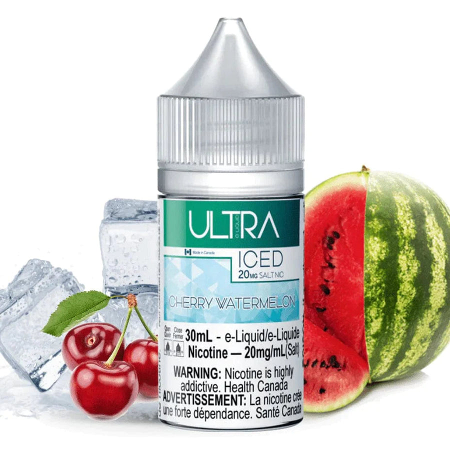 Cherry Watermelon Ice Salt by Ultra E-Liquid 30mL / 10mg Steinbach Vape SuperStore and Bong Shop Manitoba Canada