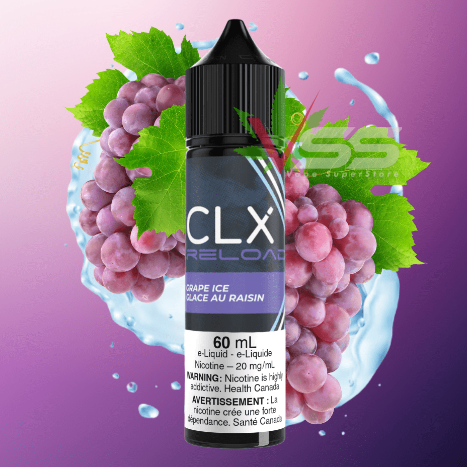 CLX Reload 60ml Salt-Grape Ice 20mg Steinbach Vape SuperStore and Bong Shop Manitoba Canada