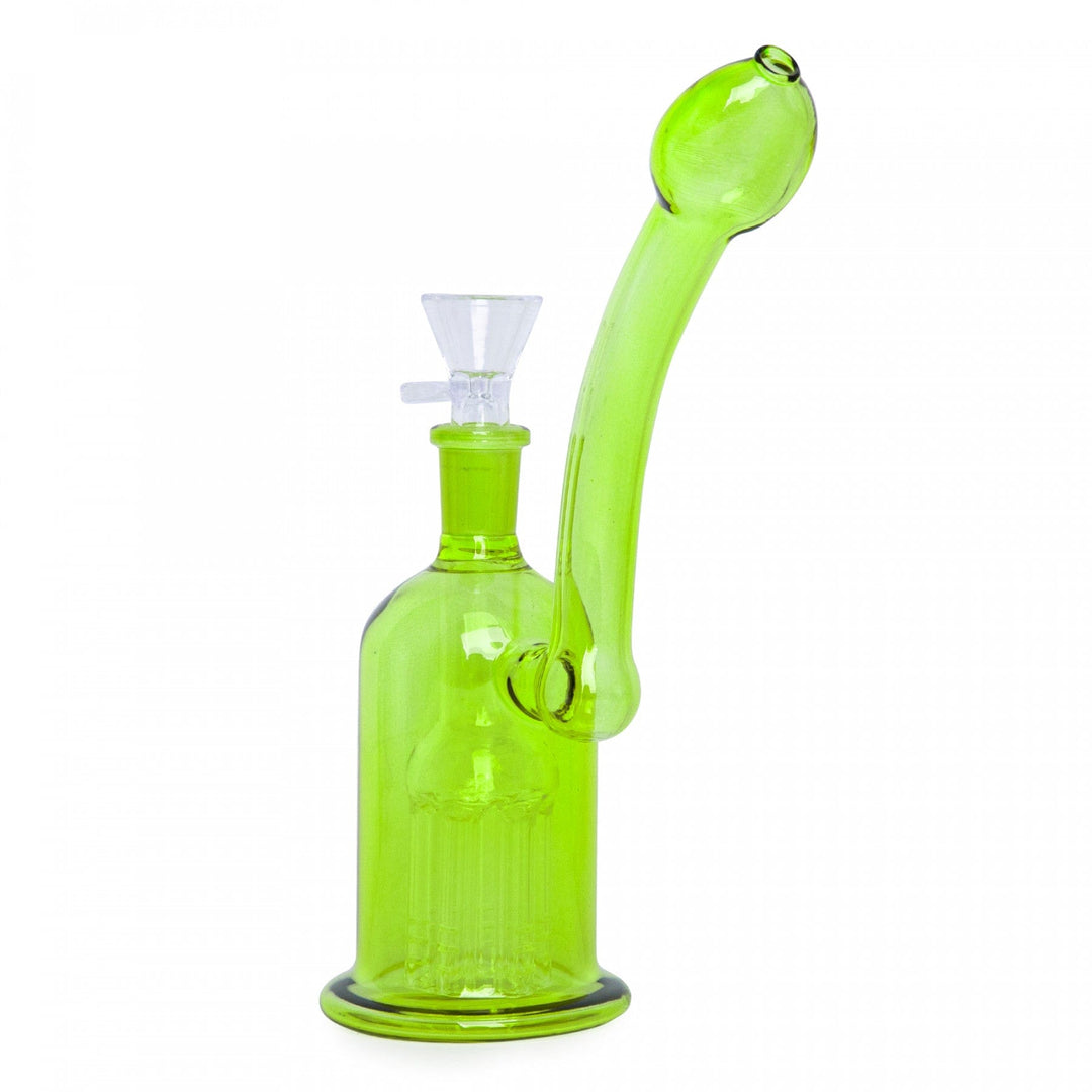 Day Glow Bubbler w/6-Arm Tree Perc 6" 6" / Green Steinbach Vape SuperStore and Bong Shop Manitoba Canada