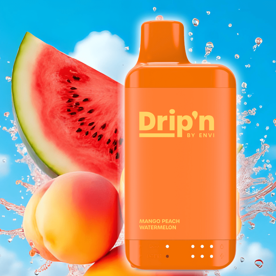 Drip'n by Envi 16K Disposable Vape - Mango Peach Watermelon 8mL / 16000 Puffs / 20mg Manitoba Vape SuperStore and Bong Shop