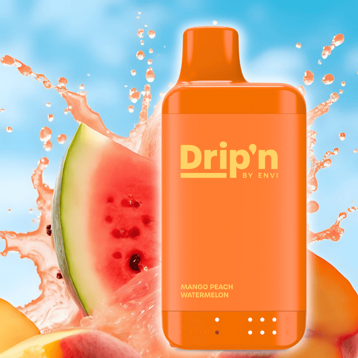 Drip'n by Envi 16K Disposable Vape - Mango Peach Watermelon 8mL / 16000 Puffs / 20mg Steinbach Vape SuperStore and Bong Shop Manitoba Canada