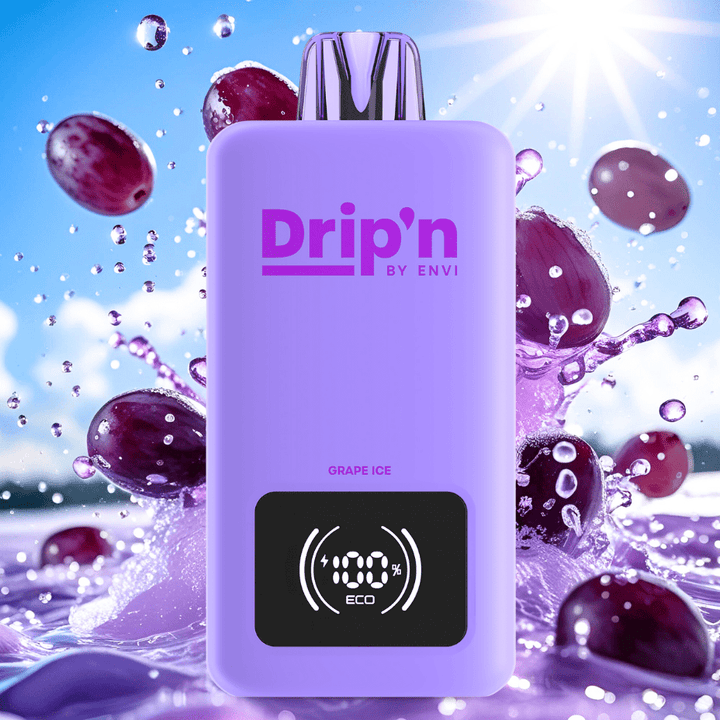 Drip'n by Envi 70K Disposable Vape - Grape Ice 26mL / 70000 Puffs / 20mg Manitoba Vape SuperStore and Bong Shop